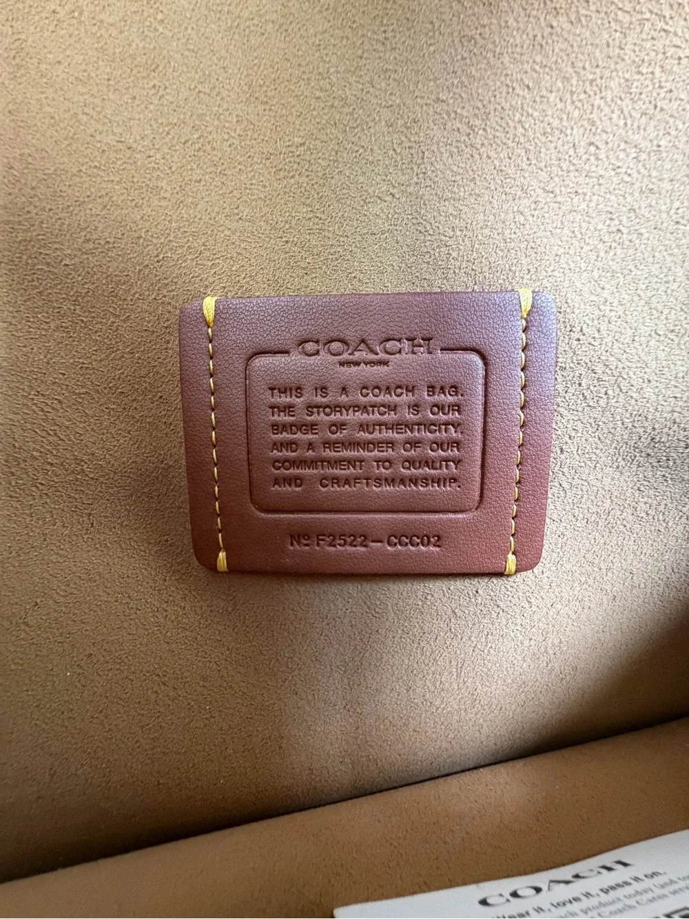 Coach Tabby Shoulder Bag 26 Honey Brown Leather Brass CCC02 & Signature Charm